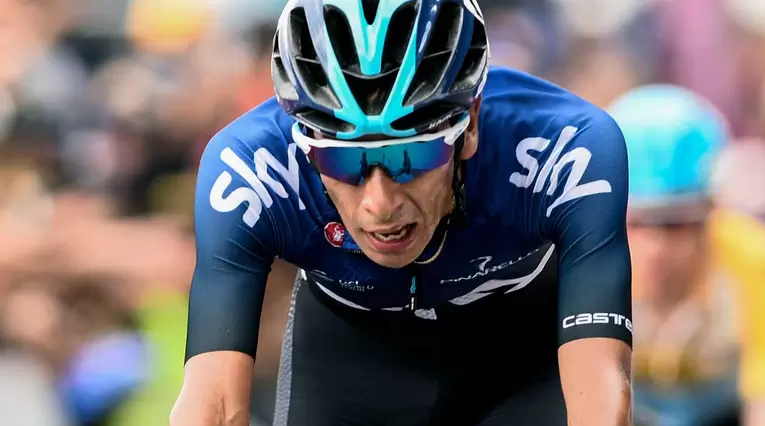 Iván Sosa al llegar segundo en la última etapa del Tour Colombia 2019