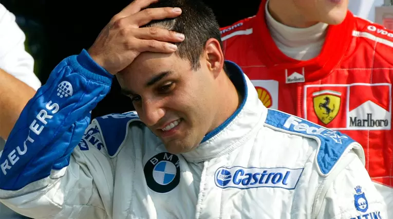 Juan Pablo Montoya cuando era piloto de Williams en la Fórmula 1
