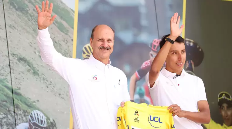 Recibimiento de Egan Bernal tras ganar el Tour de Francia.  