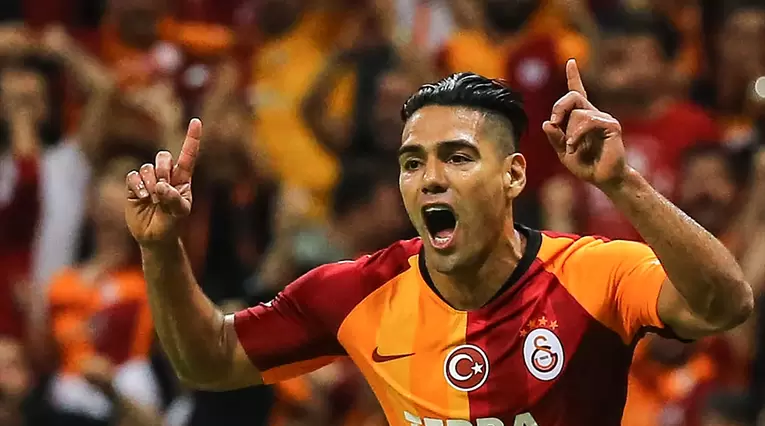 Falcao celebrando un gol con el Galatasaray