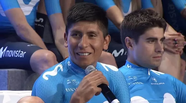 Nairo Quintana y Mikel Landa en el Movistar Team