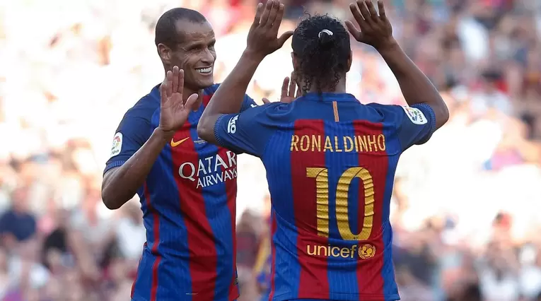 Rivaldo y Ronaldinho. Leyendas del FC Barcelona