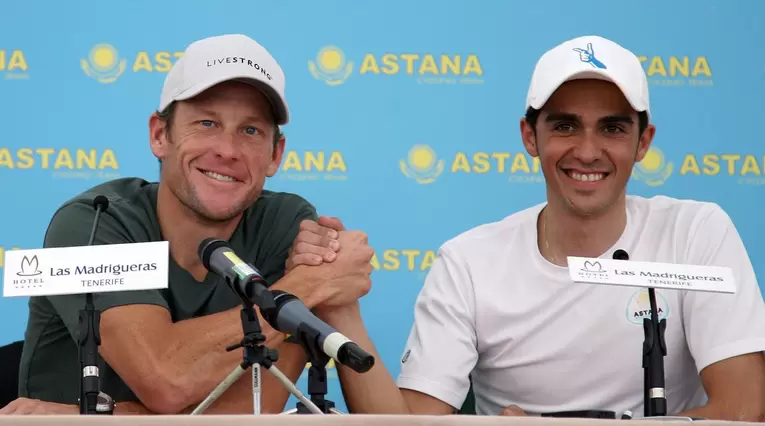 Armstrong y Alberto Contador