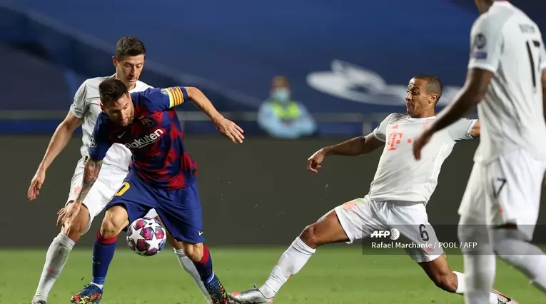 Thiago Alcántara y Lionel Messi