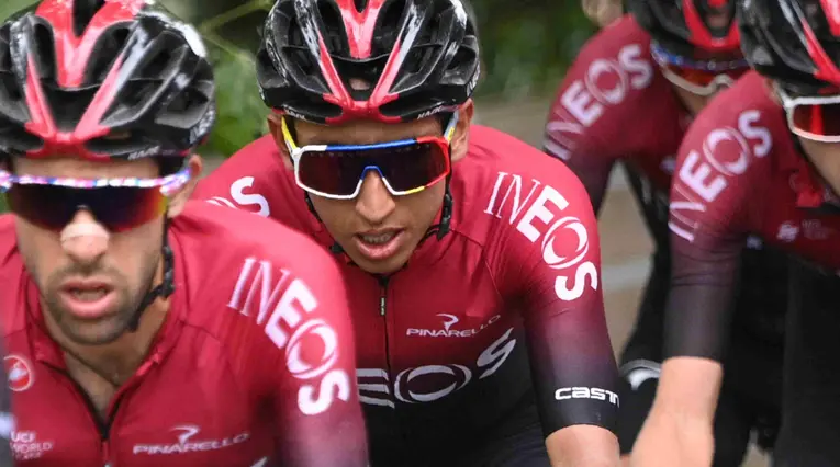 Egan Bernal en el Criterium del Dauphiné
