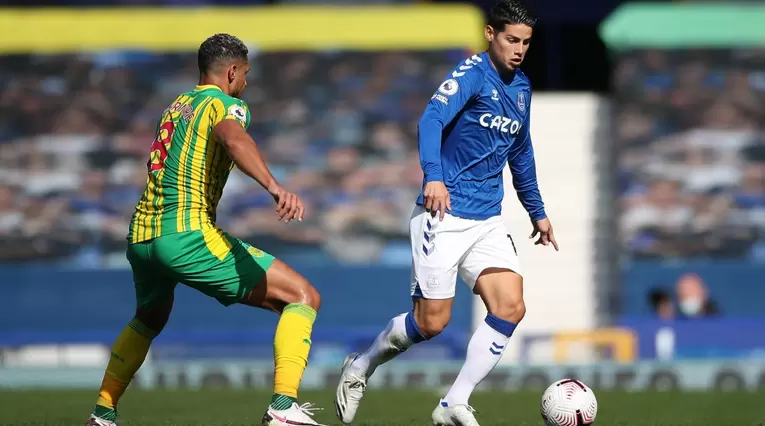 James Rodríguez, Everton vs West Bromwich