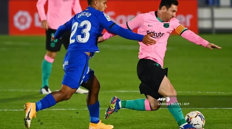 Cucho Hernández y Messi - Getafe vs Barcelona 2020