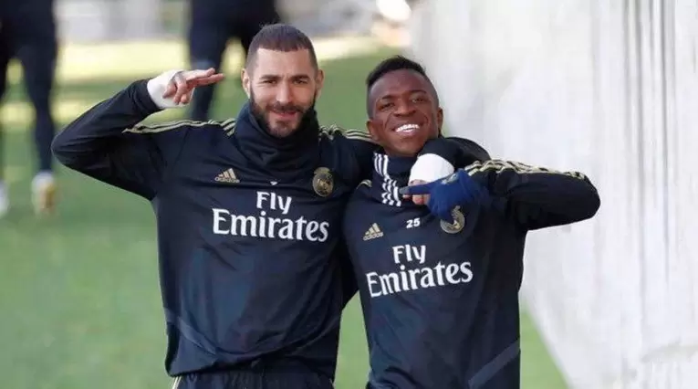 Benzemá y Vinicius en Real Madrid