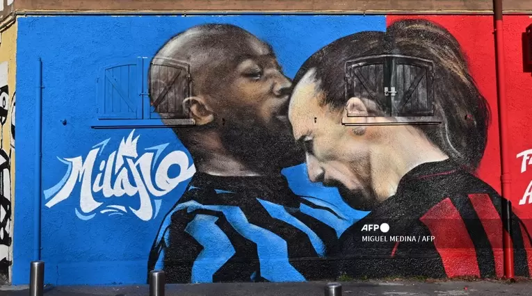 Mural, Zlatan vs Lukaku