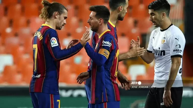Valencia vs Barcelona, Liga española 2021
