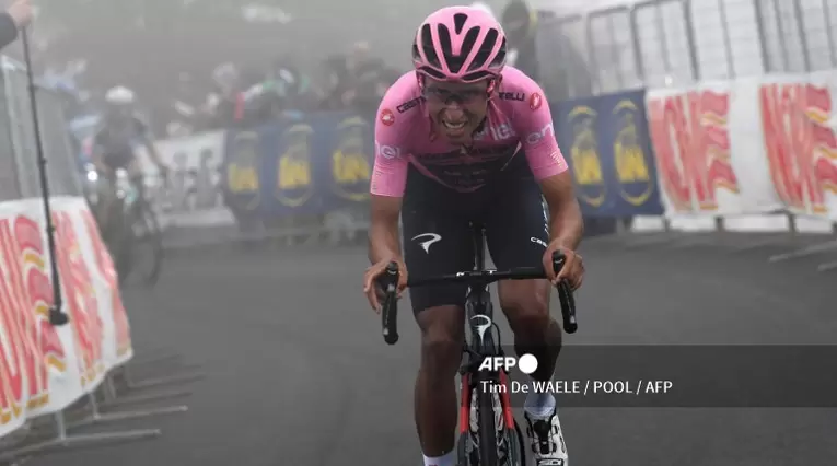 Egan Bernal, ciclista colombiano en el Giro de Italia