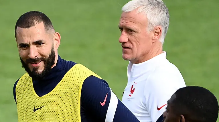 Didier Deschamps y Karim Benzemá - Francia