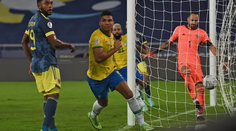 Selección Colombia ante Brasil en Copa América