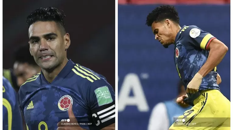 Falcao y Luis Díaz - Selección Colombia