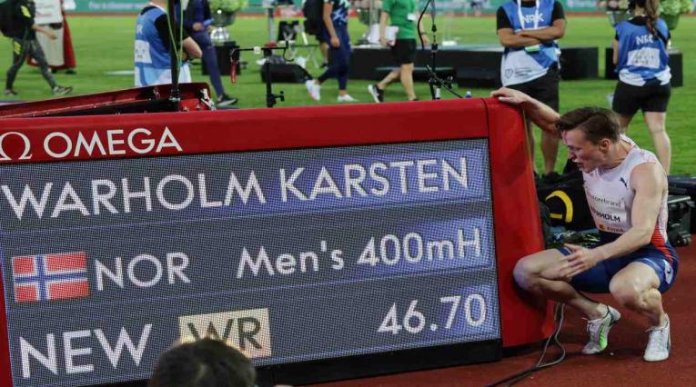 Karsten Warholm, impuso nuevo récord en los 400 metros vallas