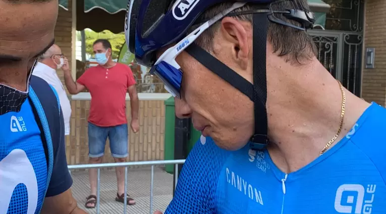 Supermán López, ciclista colombiano en la Vuelta a España
