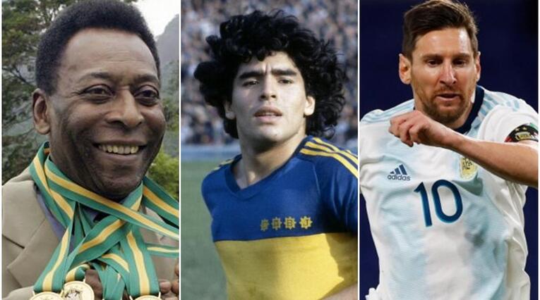Pelé, Maradona y Messi