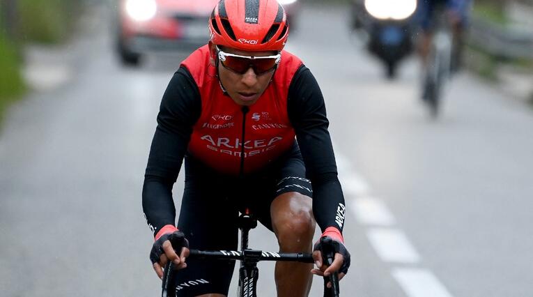 Nairo Quintana durante la última etapa de la París Niza 2022