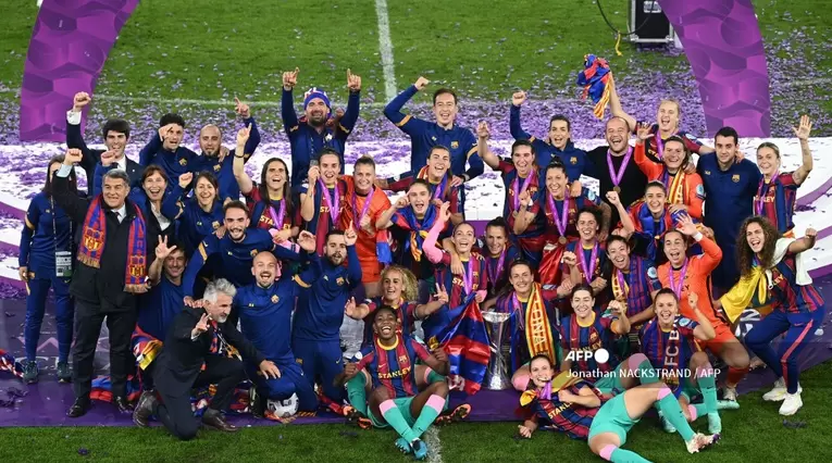 FC Barcelona, actual campeón de la Champions femenina y Liga Iberdiola.