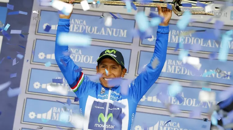 Nairo Quintana ganando en la Tirreno Adriatico