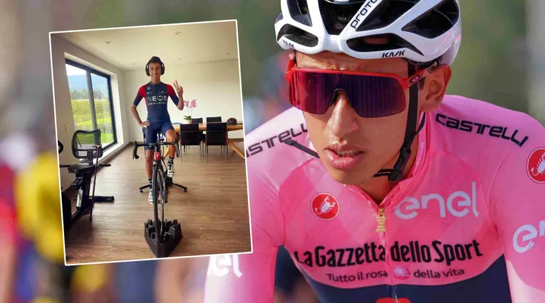 Egan publicó foto entrenando nuevamente en su bicicleta