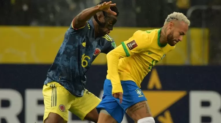 Lerma y Neymar en la Copa América 2021.