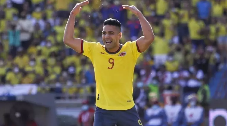 Rdamel Falcao Garcia en uno de sus últimos partidos con Colombia.