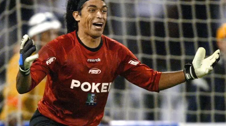 Juan Carlos Henao, en el titulo de Once Caldas en la Copa Libertadores 2004.