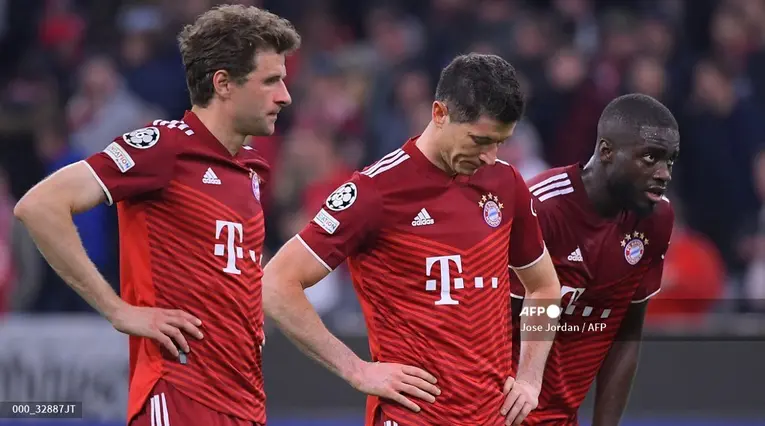 Bayern Múnich en su eliminación por Champions League.