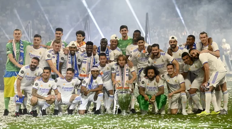 Real Madrid celebrando su Champions 14