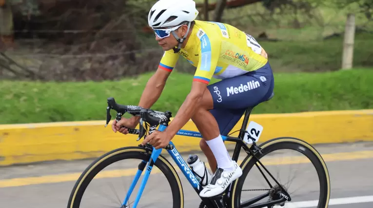 Fabio Duarte, corredor del Team Medellín en la Vuelta a Colombia