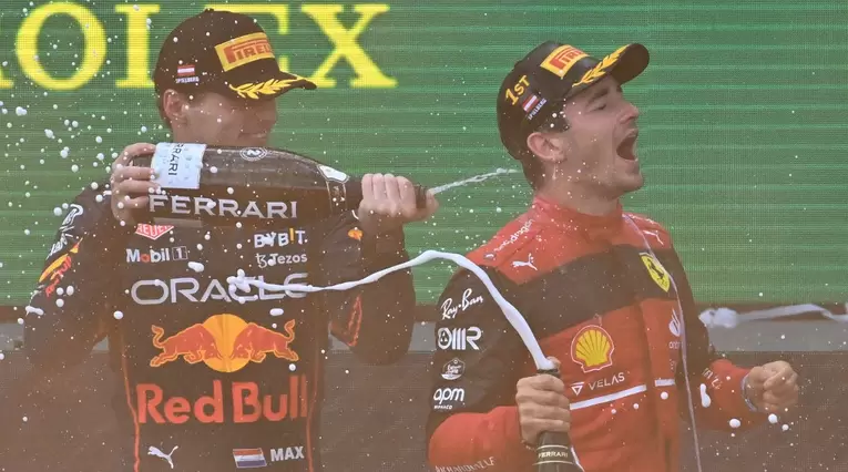 Carlos Sainz y Max Verstappen en el Gran Premio de Austria.