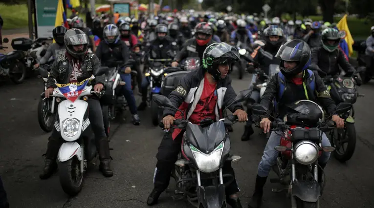 Motociclistas en Bogotá