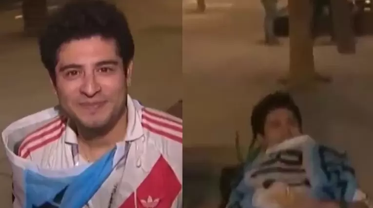 El argentino que duerme en las calles de Qatar para ver a la Scaloneta
