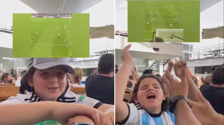Le emoción de un niño ciego al oír el gol de Messi ante México