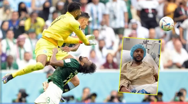 Yasser Al-Shahrani, jugador de Arabia Saudita sufre golpe vs Argentina