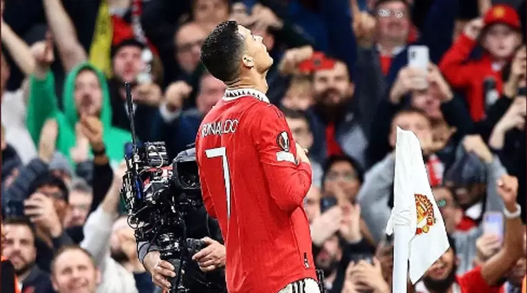 Cristiano Ronaldo con su nueva celebración