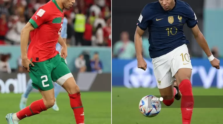Mbappé - Hakimi - Francia vs Marruecos - Mundial Qatar 2022