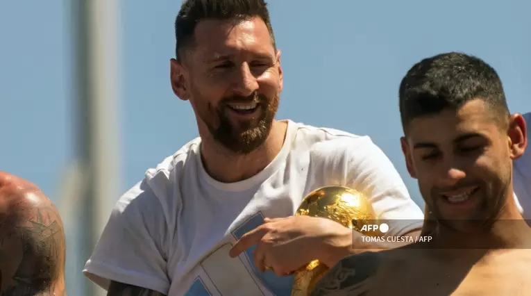 Lionel Messi - Celebración título Mundial Qatar 2022