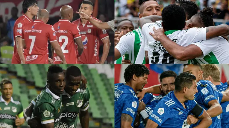 América, Cali, Millonarios y Nacional, equipos de la Liga Betplay