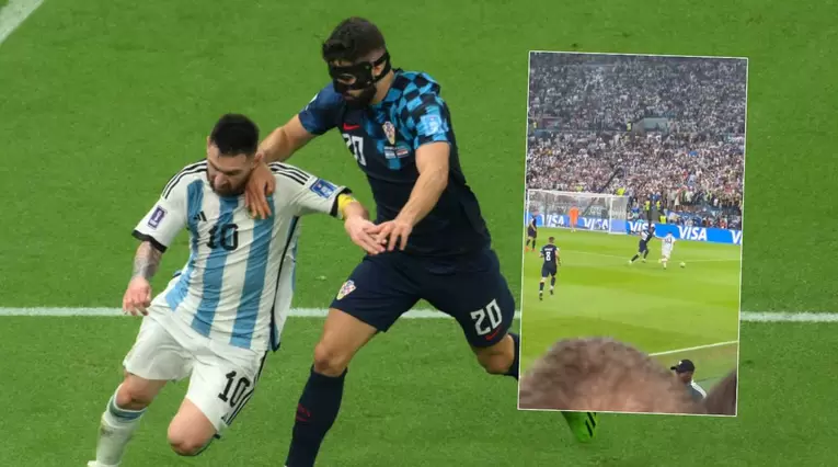 Lionel Messi en el tercer gol de Argentina ante Croacia