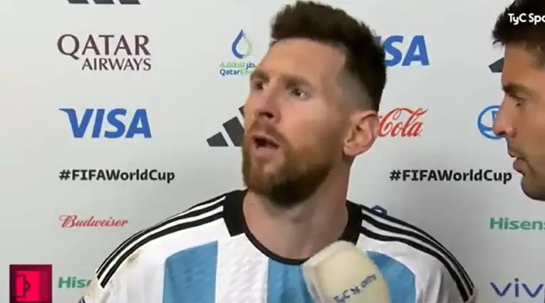 Messi terminó caliente finalizado el partido Argentina vs Países Bajos