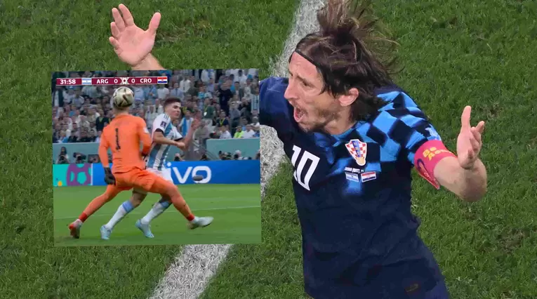 Modric molesto por el penal a Argentina ante Croacia