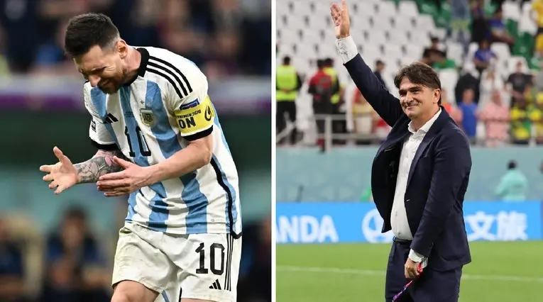 Lionel Messi y Zlatko Dalic