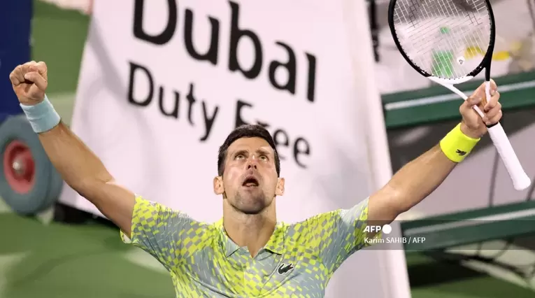 Novak Djokovic en el Torneo de Dubái 2023