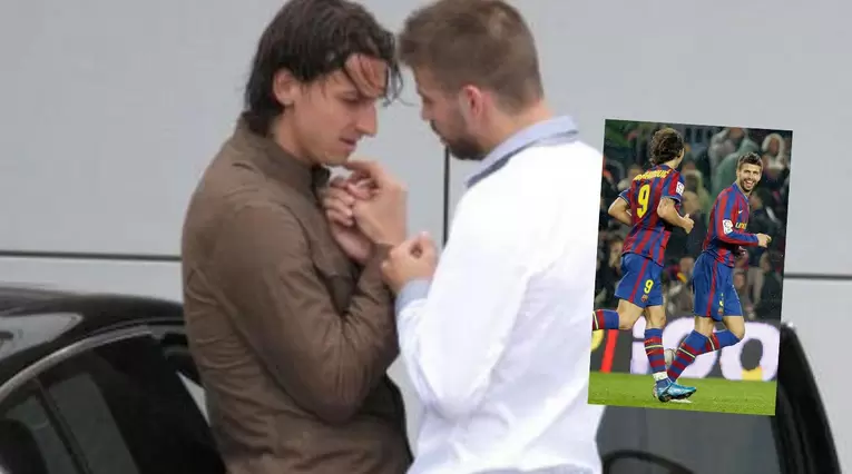 La historia del supuesto beso de Piqué con Zlatan