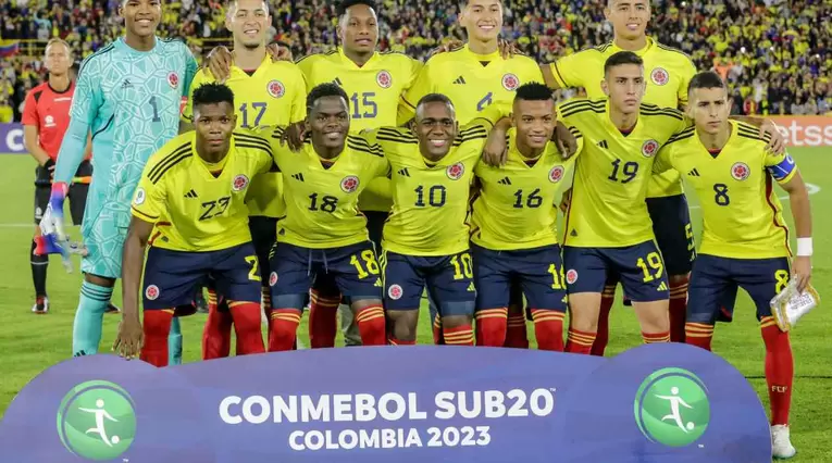 Seleccion Colombia sub 20 en el Sudamericano en Bogota