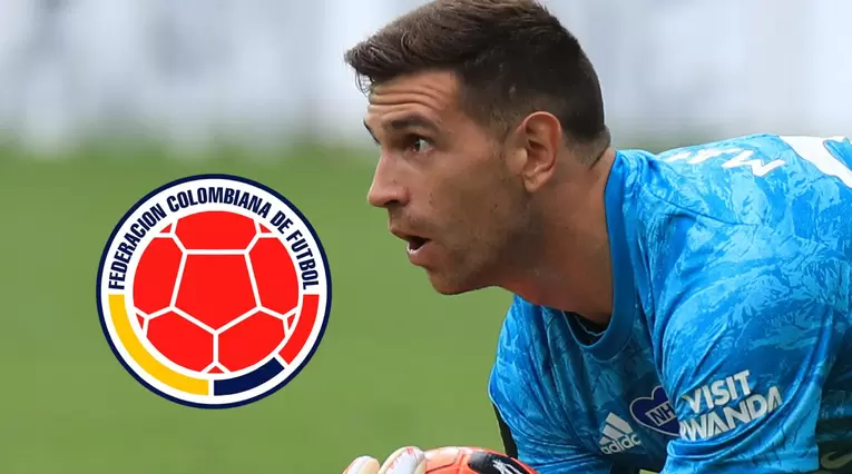 Emiliano Martínez y su emoción al conocer a referente de la Selección Colombia