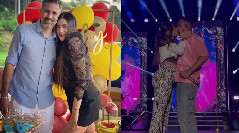 Hija de Mario Yepes besa a Romeo Santos en pleno concierto