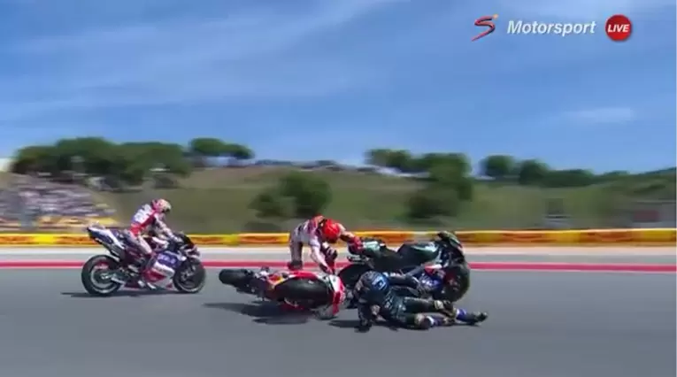 Moto GP: video accidente de Marc Márquez en Portugal